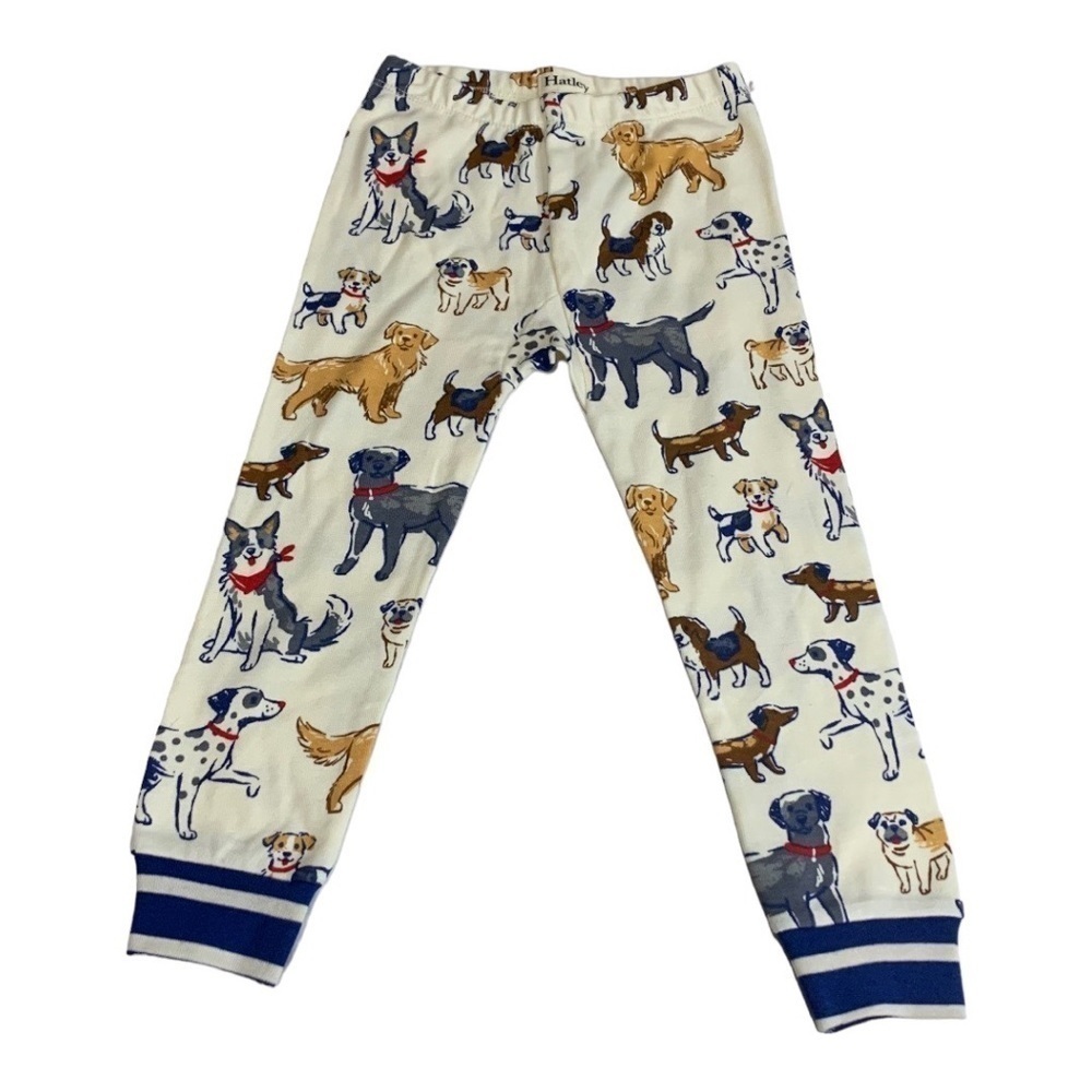 Hatley White Dog Print Pajama Pants Size 3